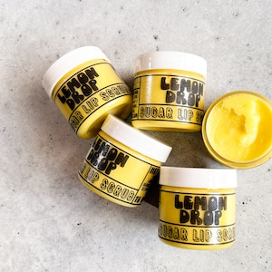 Lemon Drop Vegan Lip Scrub: Myer Lemon, Cocoa & Shea Butter