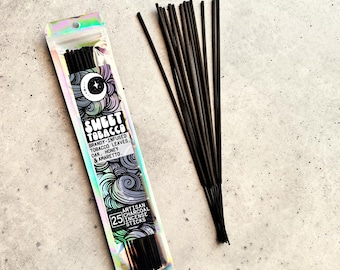 Sweet Tobacco Charcoal Incense Sticks: Clean Burning, Long Lasting (25 Sticks)