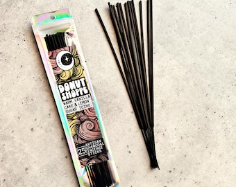 Donut Shoppe Incense Sticks: Cake Scent, Clean Burning, 25 Pack
