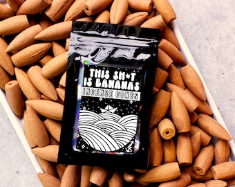 This Sh*t is Bananas | Sample Pack | Backflow and Topflow Incense Cone | Extra Large 2 Inch Cones | Made to Order