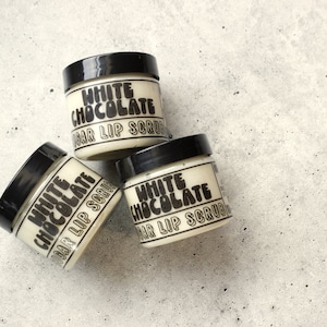 White Chocolate Lip Scrub: Vegan Exfoliant with Shea & Cocoa Butter