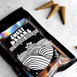 SWEET DREAMS | Backflow Incense Cones | Extra Large 2 Inch Cones | Made to Order