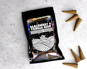 BLACKBERRY & VANILLA BEAN | Backflow Incense Cones | Extra Large 2 Inch Cones | Made to Order