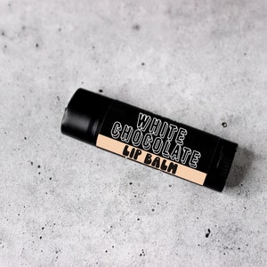Witte chocolade lippenbalsem – natuurlijke handgemaakte lippenbalsem | Biologische lipverzorging | Cadeaus voor haar | Hydraterende lippenbalsem | Dierproefvrij