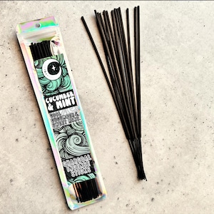 Cucumber Mint Incense Sticks: Clean Burning, Long Lasting - 9 Inch