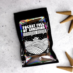 POCKET FULL of SUNSHINE | Backflow and Topflow Incense Cones | Extra Large 2 Inch Cones | Made to Order | Food Scents