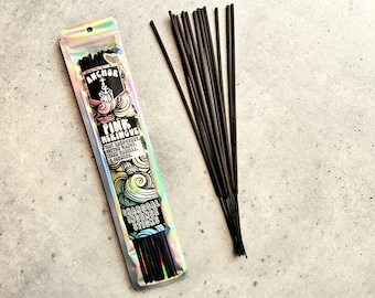 Pink Meringue Charcoal Incense Sticks: Raspberry Vanilla Scent (25 Sticks)