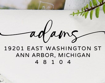 Return Address Stamp - Self Inking Address Stamp - Personalized Housewarming Gift - Wedding Gift. Custom Address Stamp 2.5x1" - A89