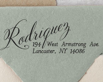 Return Address Stamp, Self Inking Address Stamp, Personalized Address Stamp, Housewarming Gift, Wedding Gift. Address Stamp 2.5" x 1" - A33