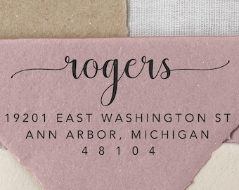 Return Address Stamp, Self Inking Address Stamp, Housewarming Gift, DIYer Gift, Wedding Gift. Custom Address Stamp 2.5" x 1" - A68