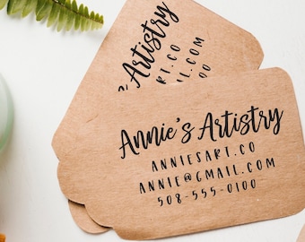 Small Business Card Stamp - Custom Business Card or Etsy Shop Stamp, by Sayabell Stamps