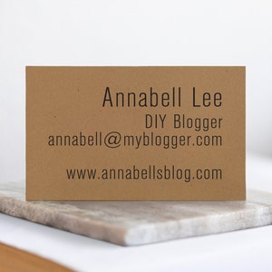 Simplistic Small Business Card Stamp - Custom Business Card or Etsy Shop Stamp, by Sayabell Stamps