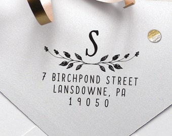 Personalized Address Stamp, Self Inking Address Stamp, Housewarming Gift, DIY Gift, Wedding Gift. Custom Address Stamp 1.75 x 1.5" - A43