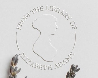 Jane Austen Book Embosser for Personalized Library | Customizable Embossing Stamp for Books | Perfect Gift for Book Lovers