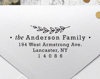 Rubber Address Stamp, Self Inking Address Stamp, Housewarming Gift, DIYer Gift, Wedding Gift. Custom Address Stamp 2.5" x 1" - A41