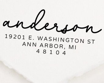Return Address Stamp, Self Inking Address Stamp, Personalized Housewarming Gift, Wedding Gift. Custom Address Stamp 2.5x1" - A107