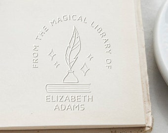 Magical Book Embosser for Personalized Library | Customizable Embossing Stamp for Books | Perfect Gift for Book and Harry Potter Lovers