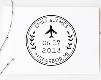 Wedding Rubber Stamp for Wedding Favors, Napkins, Cards. Custom Rubber Stamp, DIY Wedding Stamp, Postmark. Custom Stamp 2 to 4 Inch - W38