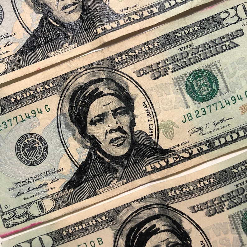 HARRIET TUBMAN Rubber Stamp for 20 Dollar Bill Etsy