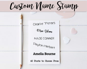 Custom Name Stamps | Simple Text Stamps | Signature Stamp | Self-Inking Name Stamp | Signature Rubber Stamp