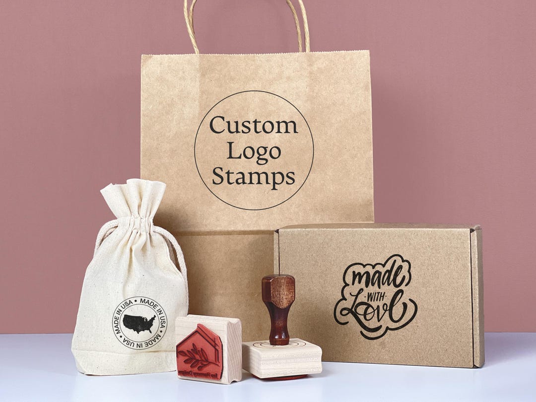 Custom Logo Stamp: Business Branding, Self-inking or Wood Mounted - Etsy