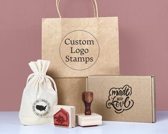 Custom Logo Stamp: Business Branding, Self-Inking or Wood Mounted