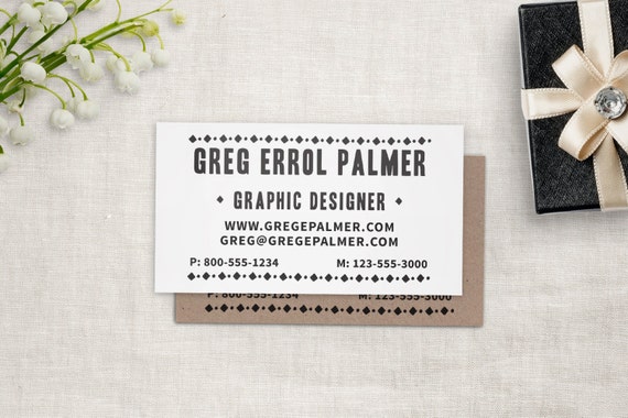 Business Card Stamp Custom Business Cards Or Etsy Shop Etsy