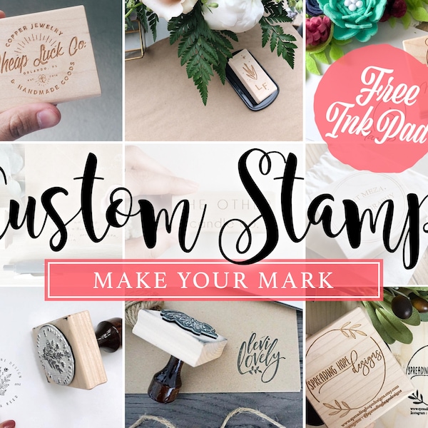 Custom Logo Stamp from your Design or Logo, Business Custom Stamp, Custom Rubber Stamp for Logo, Custom Stamper, Stamps from SayaBell Stamps