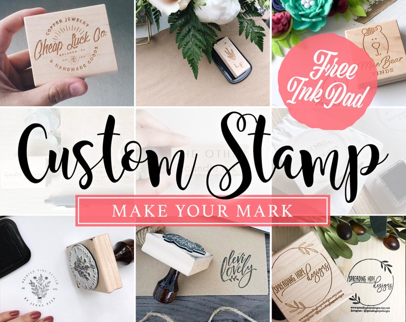 Custom Logo Stamp from your Design or Logo, Business Custom Stamp, Custom Rubber Stamp for Logo, Custom Stamper, Stamps from SayaBell Stamps image 1