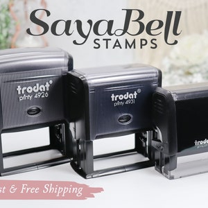 Self Inking Logo Stamps | Custom Engraved Personalized Gift | Book Stamp | Rubber Stamp Marketing & Branding | Business Emblem Stamp |