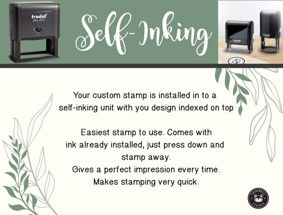 Self-inking Business Stamps Custom Logo Stamp Large Custom Stamps Logo  Stamper Branding Stamp Personalized Stamp Self Inking With Handle -   Canada