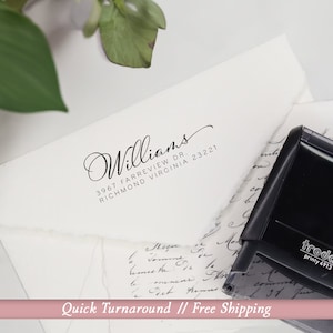 Script Adressstempel, selbstfärbender Adressstempel, personalisiertes Einweihungsgeschenk, Hochzeitsgeschenk. Personalisierter Adressstempel 2,5x2,5cm
