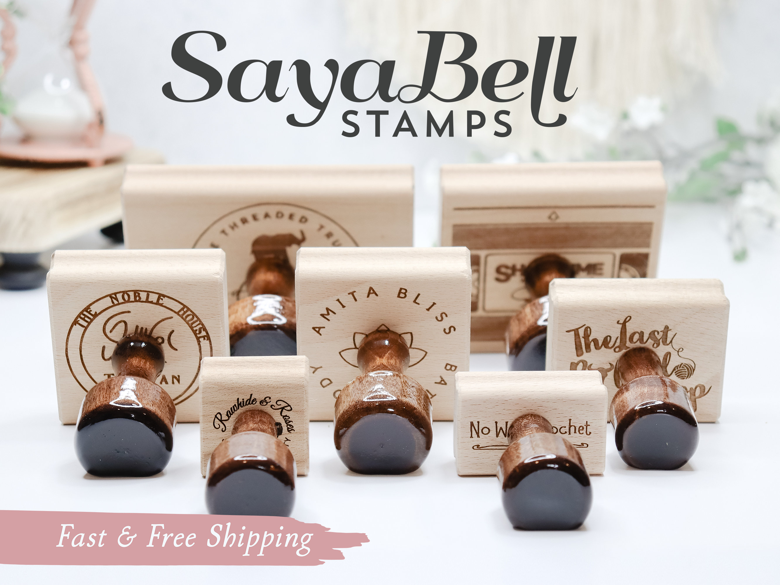 Rustic DIY Wedding Stamp with Antlers. Save The Date Rubber Stamp, Cus –  SayaBell Stamps