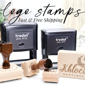 LARGE LOGO STAMPS or small logo stamps, Self Inking Logo Stamps & Business Logo, Branding Rubber Stamp, Custom Stamp, Personalized Stamps
