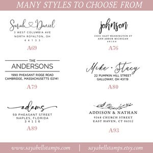 Personalized Address Stamp, Self-inking or Wood Mounted, Custom Address ...