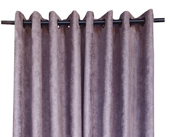 Brown Encore Velvet Curtain 8ft w x 8 ft H Panel w/Grommet Eyelet Top Home Window Treatment Custom Made Drapery/Drape Room Divider Partition