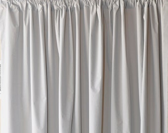 USED 4 ft wide x 9 ft high Gray Flocking Velvet Fabric Curtain Panel Drape Size 48 inch w x 108 inch Long w/4" Rod Pocket Top - Sold AS IS