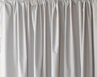 Custom Made 10 ft high Gray Flocked Velvet Fabric Curtain/Drape Panel Custom Size 120 inch Long w/4" Rod Pocket Top / Window Treatment