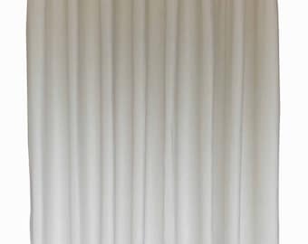 White Velvet Curtain 6ft w x 9 ft High Long Panel FR NFPA 701 Flame Resistant, Fire Retardant Drapery Theatrical Stag Backdrop Custom Drape