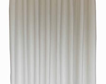White Velvet Curtain 6ft w x 9 ft High Long Panel FR NFPA 701 Flame Resistant, Fire Retardant Drapery Theatrical Stag Backdrop Custom Drape