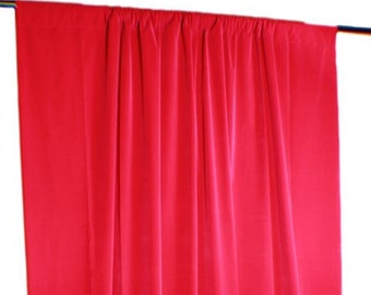 Cortina/panel de cortina de tela de terciopelo rosa fucsia Barbie de 5 pies de ancho x 8 pies de alto, tamaño 60 pulg. de ancho x 96 pulg. de largo, con bolsillo superior para barra de 4 pulg. TAL CUAL