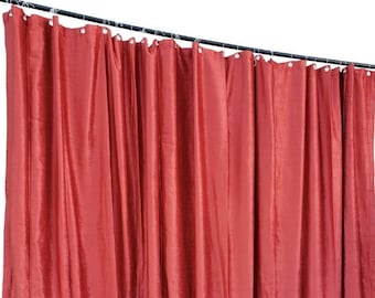 Burgundy 96 in w x 84 in Long Fire Rated Polyester Velvet Curtain Panel w/Grommet Top Eyelets Window Treatment Custom Drapery Room Divider