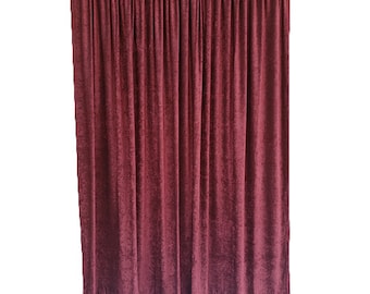 Black Long Theater Stage Sound Dampening Drapes Velvet Curtain Panel 120 inch H