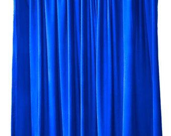 Royal Blue Curtains Etsy