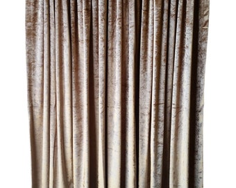 Gold 96 Inch High Velvet Curtain Long Panels Custom Made Etsy
