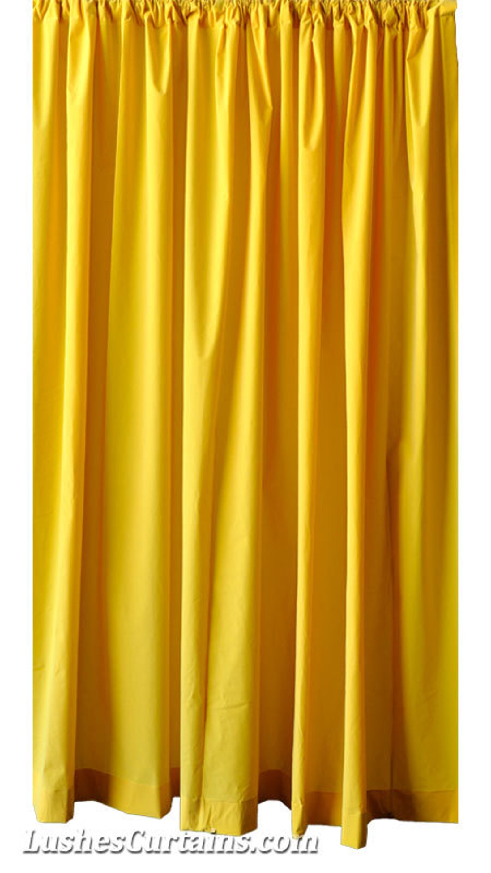 Bright Solid Yellow Velvet Curtain 96 Inch High Long Panel Etsy