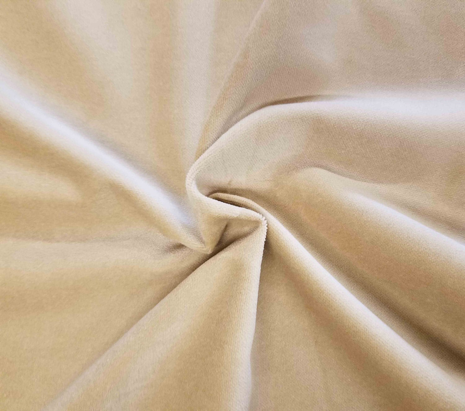 Beautiful Flat Cream Velvet Curtain Fabric/ Material New BR434 
