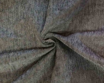 Tela de terciopelo de poliéster gris carbón tratada al fuego para tapicería comercial/doméstica, cortina, material FR, se vende cortada a medida, 54 pulgadas de ancho