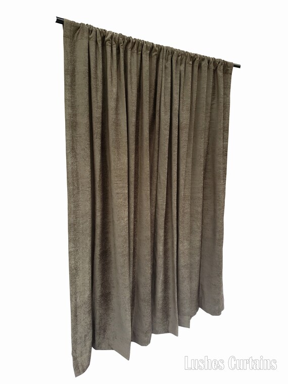 Gruner Samt Vorhang 7 Ft Lange Panel Flammschutz Nfpa 701 Etsy