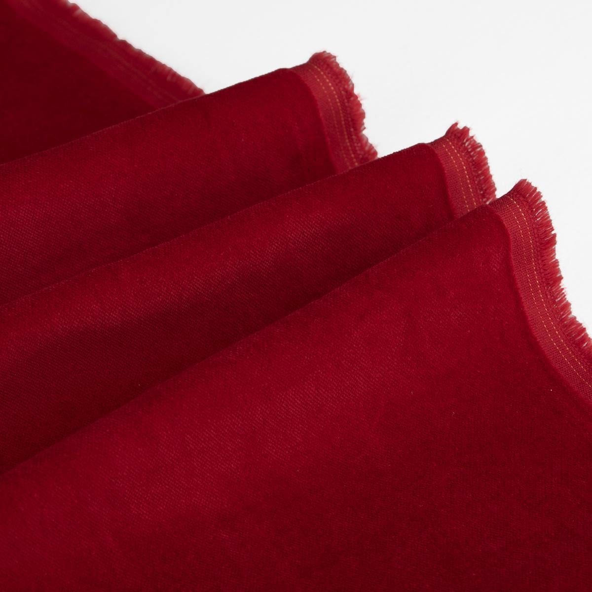 Luxury Quality Red 100% Cotton Velvet Velour Fabric for Upholstery Heavy Weight Thick Curtain Drapery Material Sold Per Yard 54 inch Wide